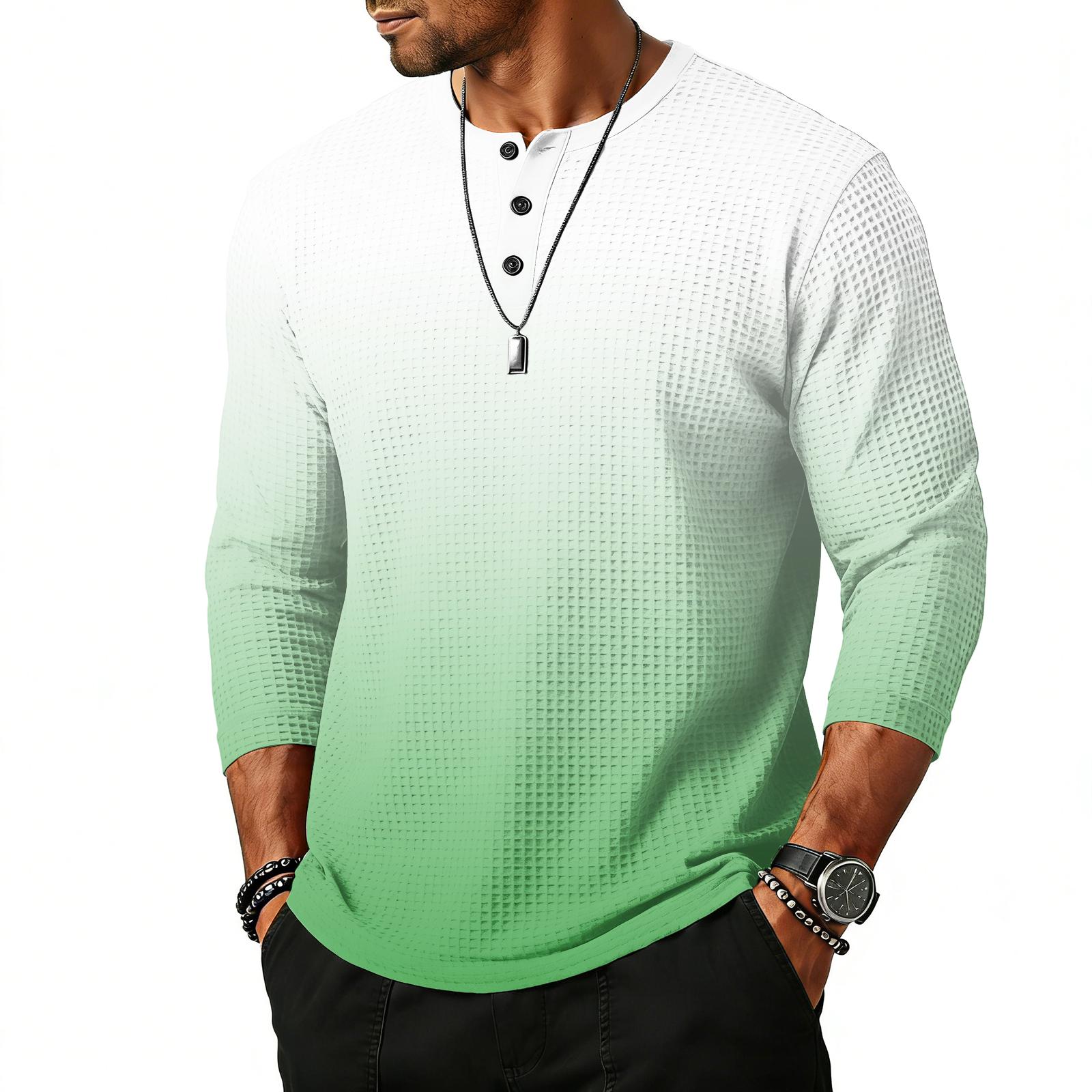 

Чоловіча футболка з рукавом реглан три чверті S зелений