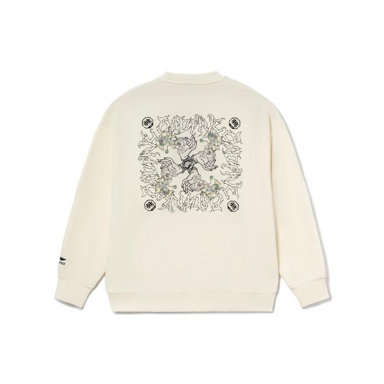 Li Ning Sweatshirt Unisex Vanilla White AWDRF87-3