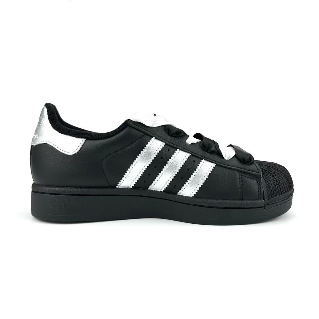 Adidas Originals Superstar 2 Moonlight Meow Leather Abrasion Resistant Lightweight Low top Skateboard Shoes Unisex JI0079(Team2215-)