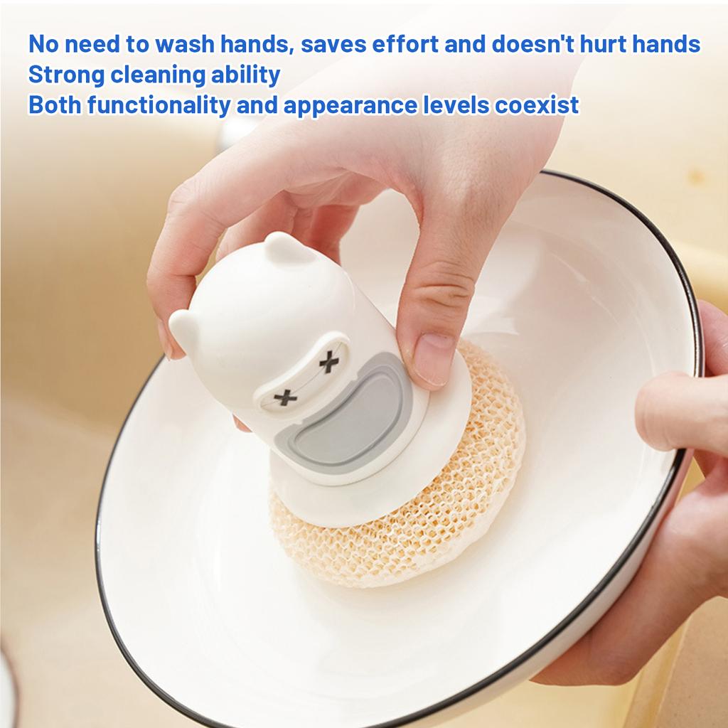 Haushaltsreinigungsbürste Küche Cartoon Druckbürste Kreative Flüssigkeit Niedliche Topfbürste Neue Topfbürste