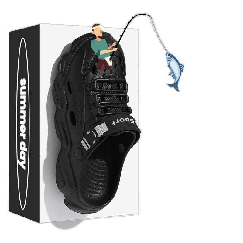 Hole Shoes, Men's and Women's Sandals, Summer New Outdoor Fishing Sports, Thick-soled Non-slip and Deodorant Slippers, Men's