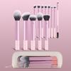 13 Aluminum Tube Makeup Brush Set, Basic Brush, Eye Mix Brush, Highlight Brush, Makeup Brush Included, with Bag.