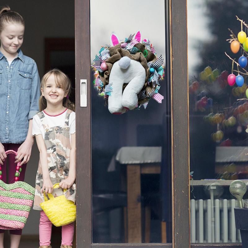 2025 New Easter Bunny Wreath Door Garland Pendant Garland Decoration Happy Bunny Home Party Creative Garland Easter Decor