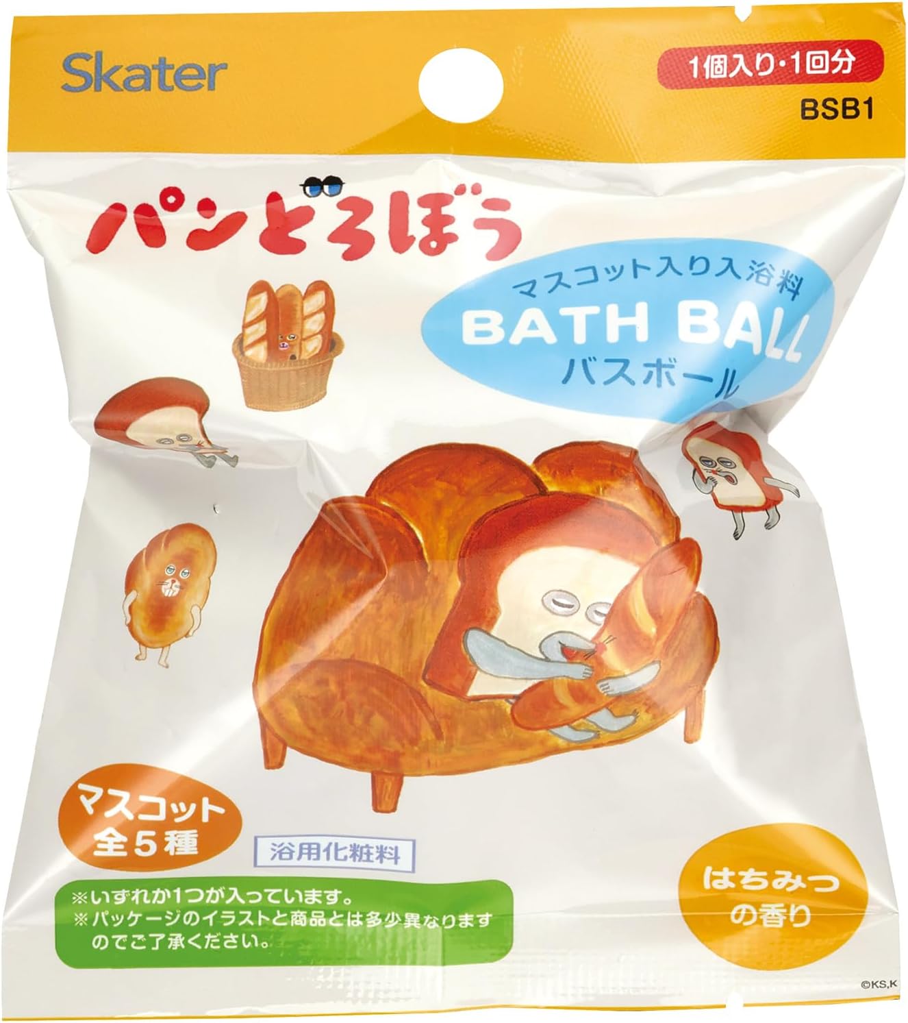 Скейтер Скейтер Талисман Соль для ванны Мяч для ванны Пеко Чан Бомба для ванны Bsb1 A set of 20/Bread Dorobou