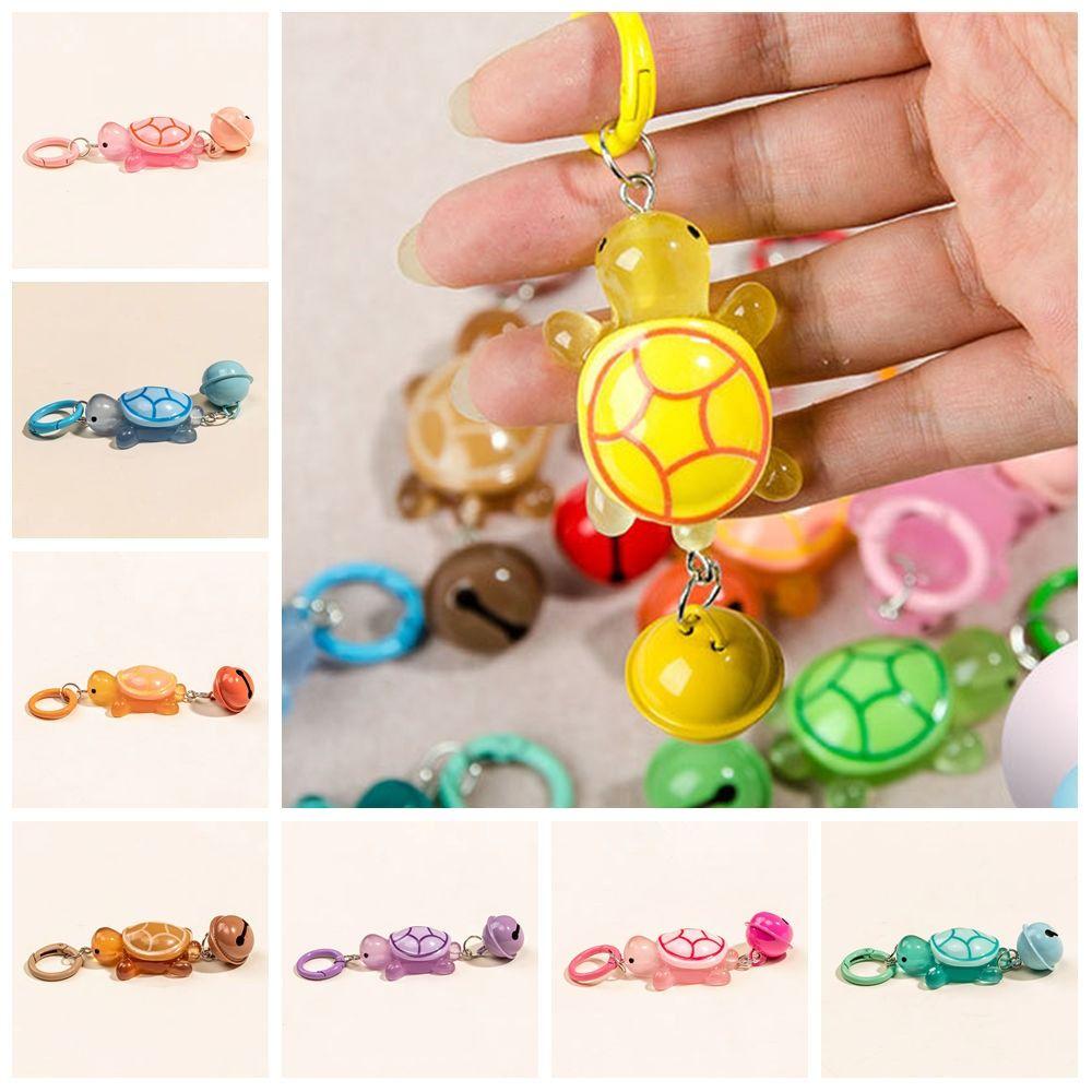

2pcs Glow-in-the-dark Luminous Tortoise Key Chains Turtle Keyring Hanging Ornament Women random 2pcs