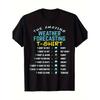 Men'S And Women'S Enchanted Weather Prediction T-Shirt - Relaxed Short Sleeve Top Featuring 7-Day Weekly Forecast Symbols (Monday to Sunday),