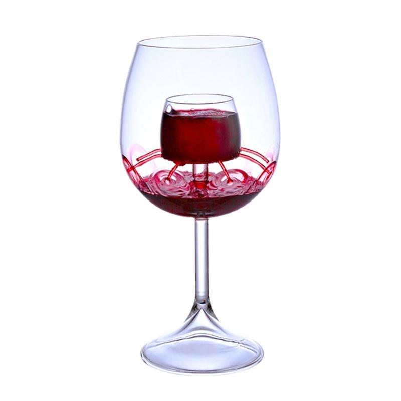 Blei freies Glas Wein Set, Rotwein Glas, Haushalt Große Kapazität Kelch, Fußloses Glas, Trauben Sektglas, 520ml