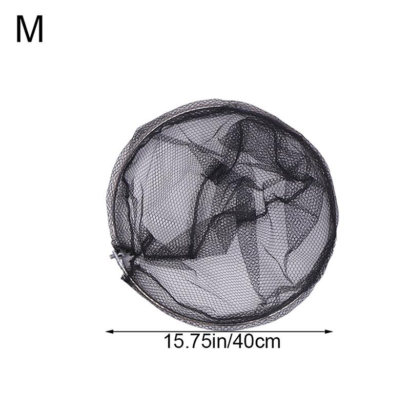 Nylon Fishing Nets Head Fishing Tackle Collapsible Detachable Handle Rhombus Mesh Hole Depth Folding Dip Net Durable Dip Net
