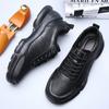 Spring and Summer Leather Breathable Hollow Walking Shoes Men's Casual Shoes Lightweight Non-slip Running Shoes Wear-resistant Sports Shoes