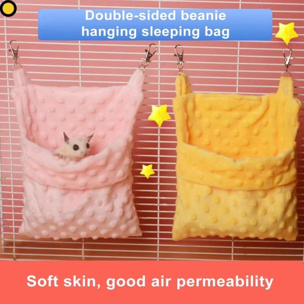 Warm Sugar Glider Sleeping Bag Hangable Small Pet Hammock Soft Hamster Hammock