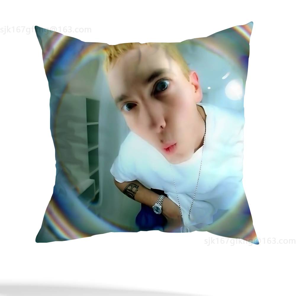 

E-Eminem Music Pillow Case Pillow Case Living Room Sofa Cushion Cover Suitable For Home Bedroom Room Decoration 12x12Inch