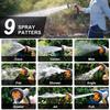 Hose Nozzles 9 Adjustable Patterns Hose Spray Nozzle Heavy Duty Metal Hose Nozzle Spray Slip Resistant Water Sprayer for Cleaning/Watering Lawn