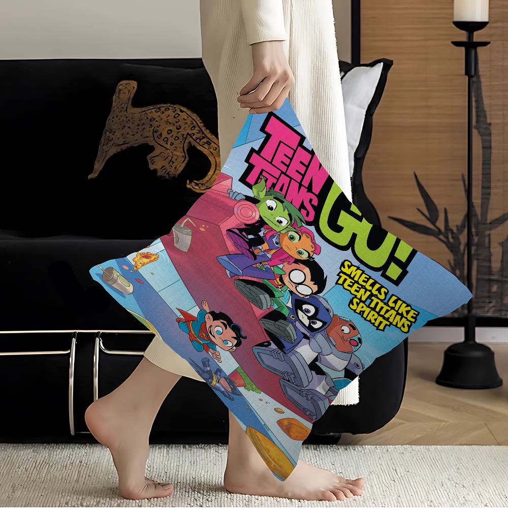 

Подушка-чехол для подушки T-Teen T-Titans Go Office, Чехол для автомобильной подушки 45x45 см, Чехол для поясничной подушки, Чехол для диванной подушки 30x30 cm