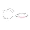 Sanrio HelloKitty/ 925 Silver Peripheral Lucky Four-leaf Clover Gift Box, Niche Stacking Design, Princess Flowers, 6029+6036 Hello Kitty Bracelet