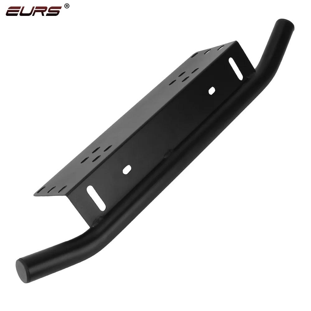 Car Front Bumper License Plate SUV Lamp Holder Aluminum Log Light Mount Bracket Off Road LED Light Bar Frame Holder Universal