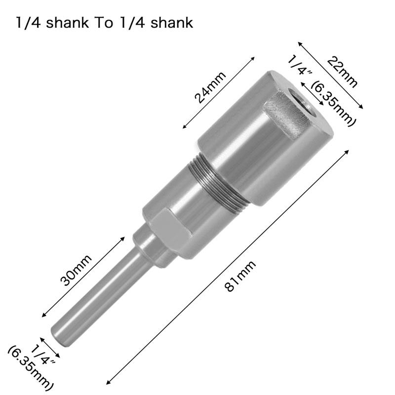 6mm 1/4" 8mm 12mm 1/2" Shank Engraving Machine Extension Rod 90mm Router Bit Collet Chuck Holder Woodworking Tools
