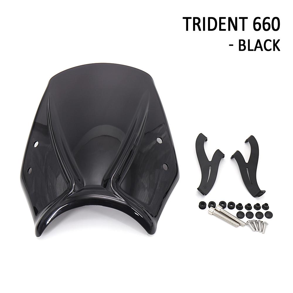 

For Trident 660 Trident 660 2021 2022 New Motorcycle Accessories Windshield Wind Deflector Windscreen Fairing Baffle Cover чорний