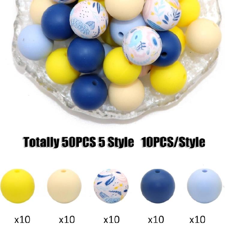 Bracelets Beads Silicone Material Colorful Loose Bead Jewelry Making Supplies