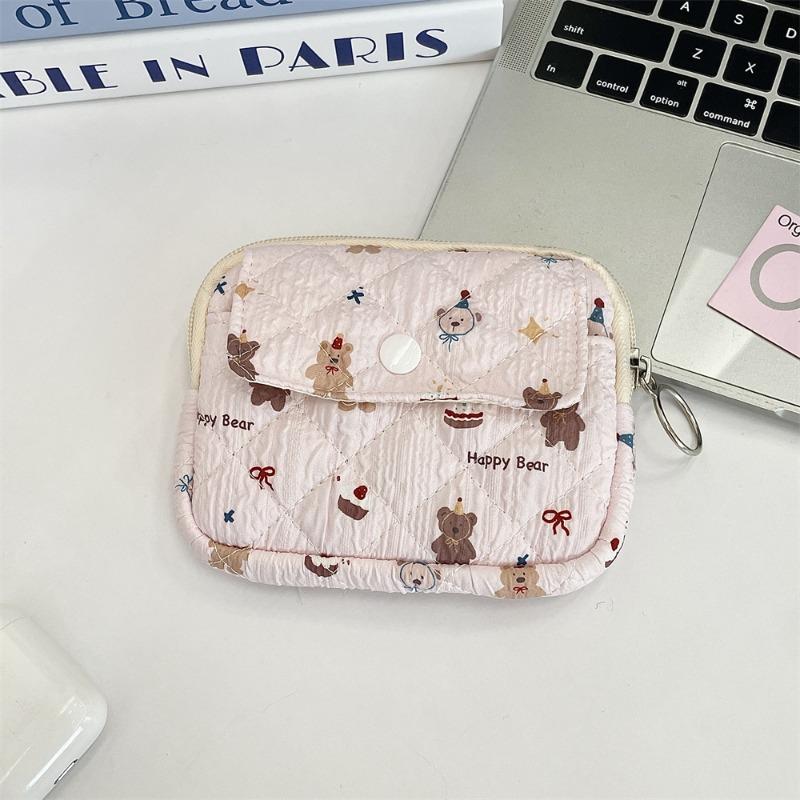 [Copyright] Cartoon Floral Multifunctional Storage Bag, Sorting Bag, ID Card Bag, Key Change Bag.