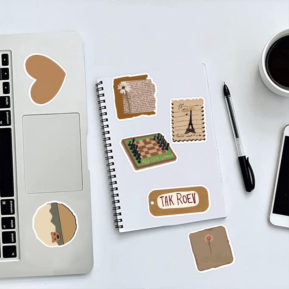 50Pcs/Set Maillard Styles Art Series 01 Stickers DIY Fashion Waterproof Doodle Decals Stickers