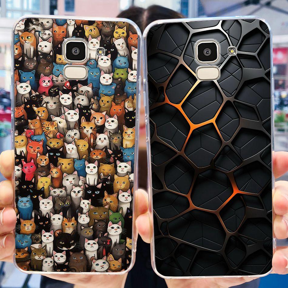 For Samsung Galaxy J6 J6+ 2018 Phone Case Samsung J 6 J6 Plus SM-J600F J610G Fashion Cool Pattern Soft Silicone TPU Cases