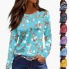 Modny damski casualowy sweter z długim rękawem, popularny, retro, z nadrukiem kwiatowym