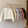 Winter Women's Stand Collar Short Padded Jacket, Korean Loose Thick Puffer Cotton Coat
