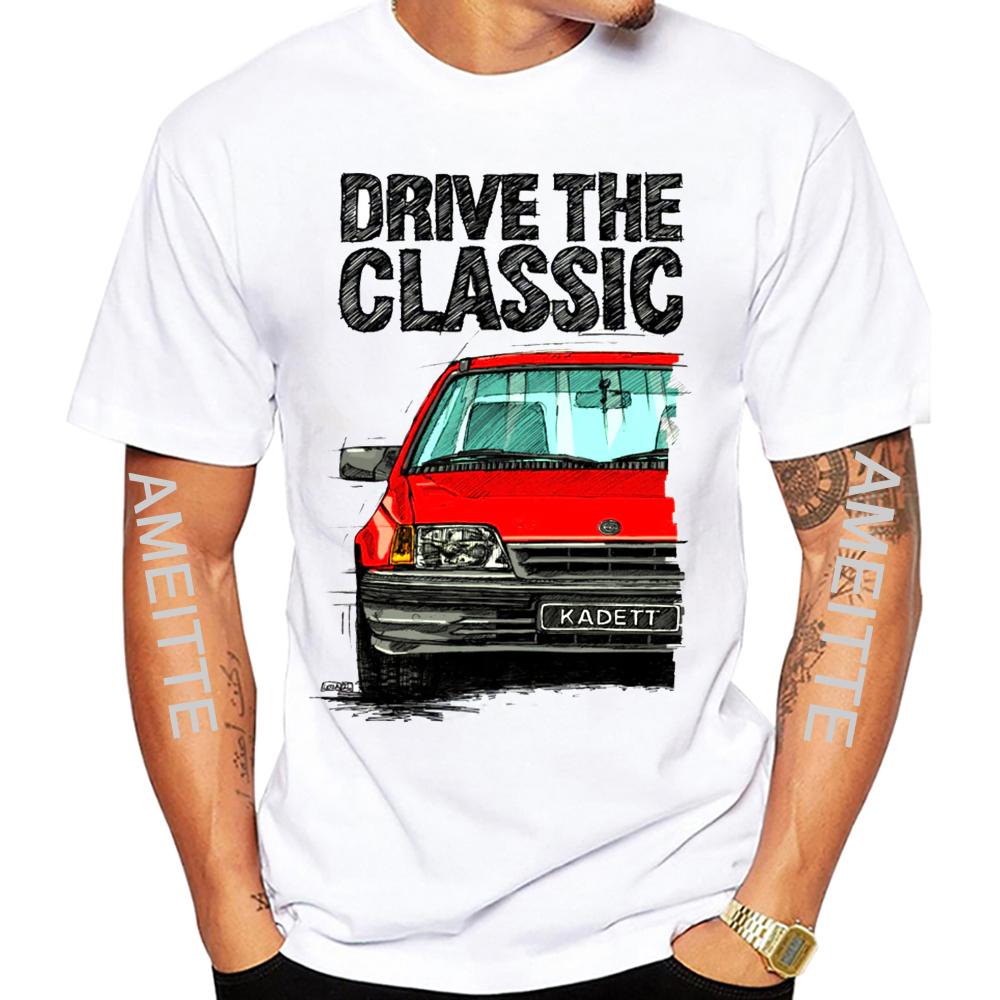 

Drive The Classic Opeles Kadett E Late Model T-Shirt Men Short Sleeve Vintage White Casual Cool Boy Tees Mans Tops 4XL