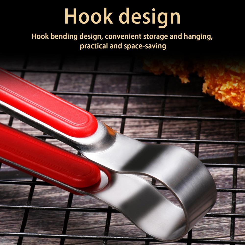 Serrated Tips Kitchen Tongs Raised Grip Grill Tongs Durable Serving Tongs Barbecue Grilling