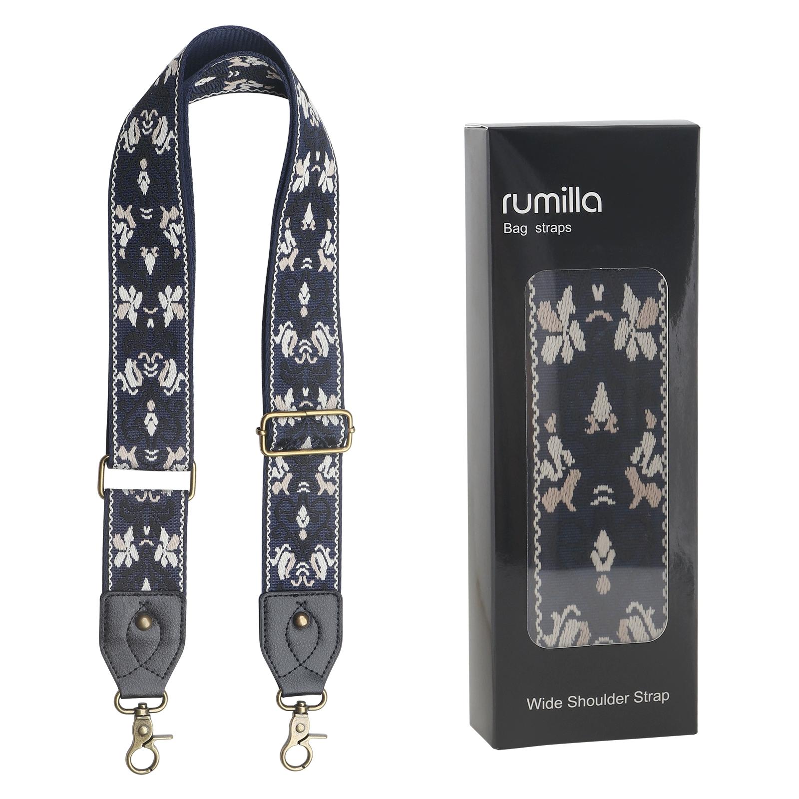 

Ремень через плечо, аксессуары для ремня, 2-дюймовый широкий регулируемый вышитый ремень для сумки, плечевой ремень в стиле ретро и этнического стиля темно-синий