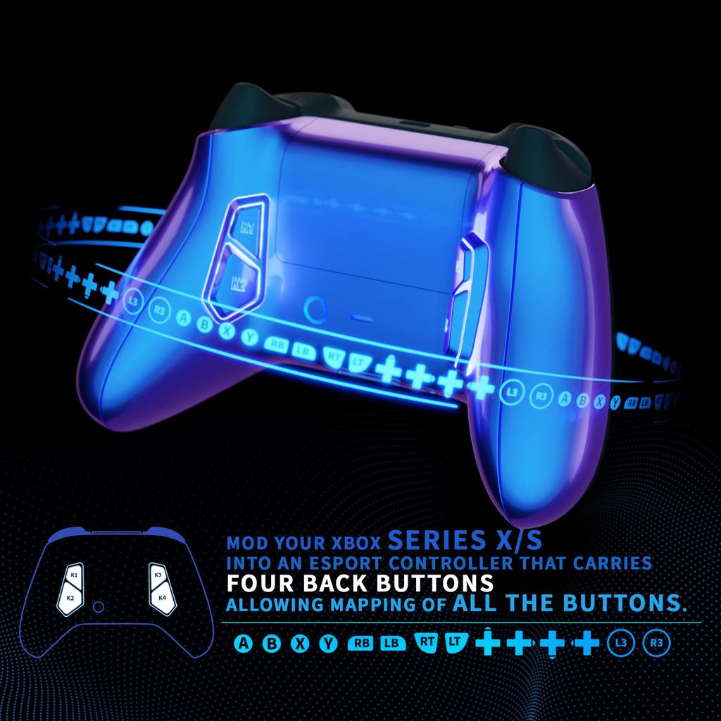 EXtremeRate Redesigned Back Button Remap Kit für Xbox Core 1914 Controller und Victor X Remap Kit für Xbox Series Controller Nicht Lila S/X