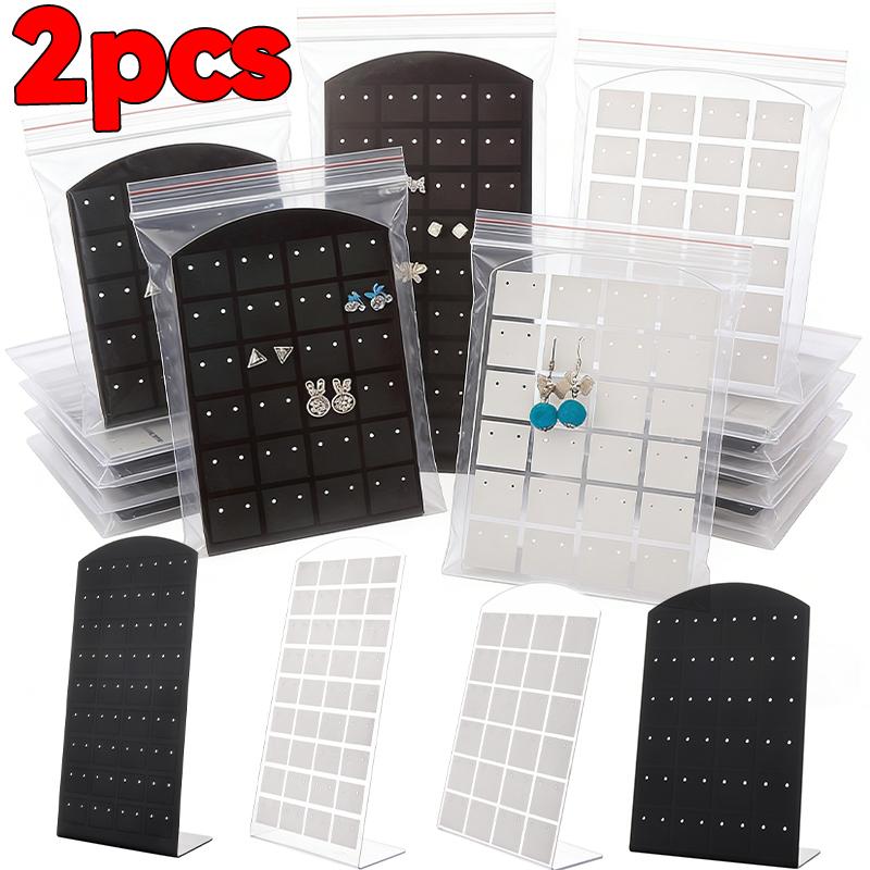 48/72 Holes Earring Jewelry Display Holder Mould Plastic Earrings Display Stand Storage Case Rack Stand Showcase Organizer Shelf