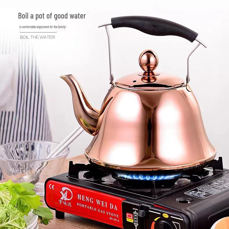 Commercial Stainless Steel Whistling Kettle for Tea & Soup Refill in Restaurants & Homes