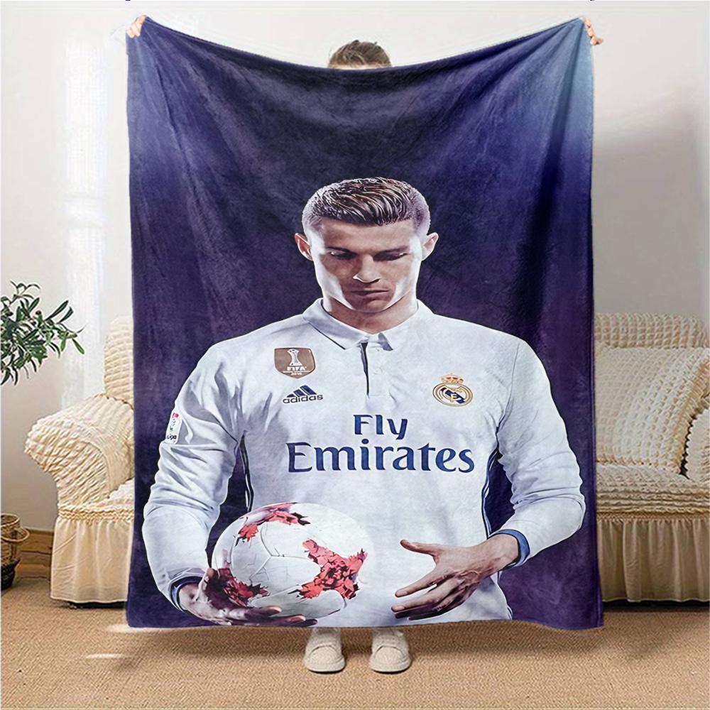 Soccer Player Action Blankets Flannel Printed Breathable Warm Throw Blanket for Home Office Bedspreads 0708a147