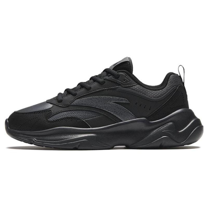 Anta Chaobai Gz Cushioning Anti-Slip And Wear-Resistant Low-Top Casual Shoes Men s Black Sneakers 112348812-8 44 чёрный