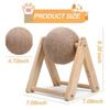Cat Scratcher Ball Toy Wooden Scratching Toy for Cats & Kittens Indoor Interactive Pet Toy
