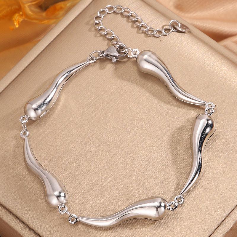Korean Fashion Titanium Steel Diamond Inlaid Women's Luxury Bracelet