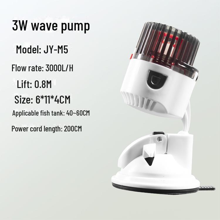 Pompe à Vagues d'Aquarium Silencieuse Jingye avec Ventouse Magnétique - Machine de Circulation de l'Eau et des Déchets pour Aquarium
