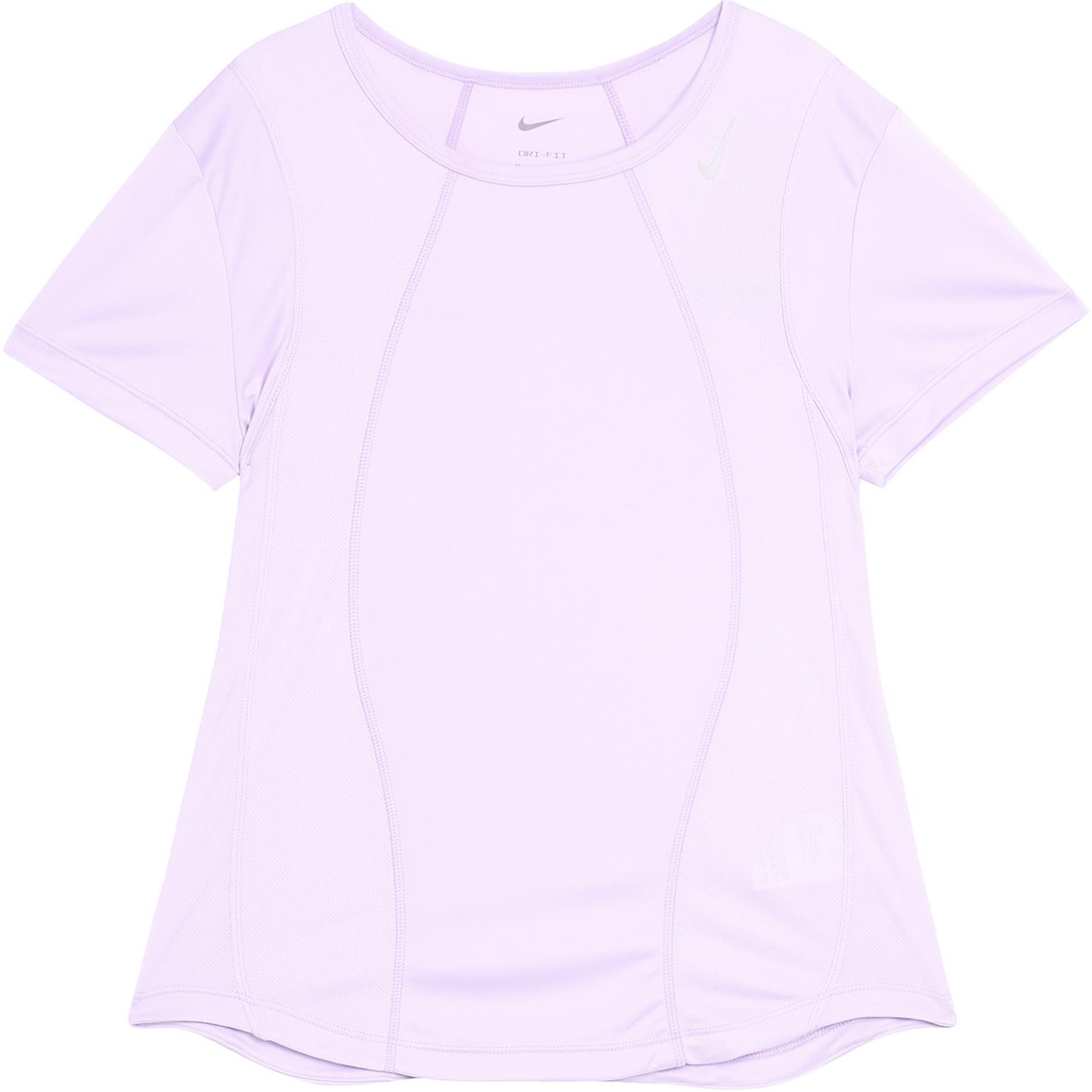 

Nike Fast Dri-FIT однотонная повседневная быстросохнущая дышащая футболка для бега с круглым вырезом и короткими рукавами женские топы сиренево-фиолетовые FN2519-512 S