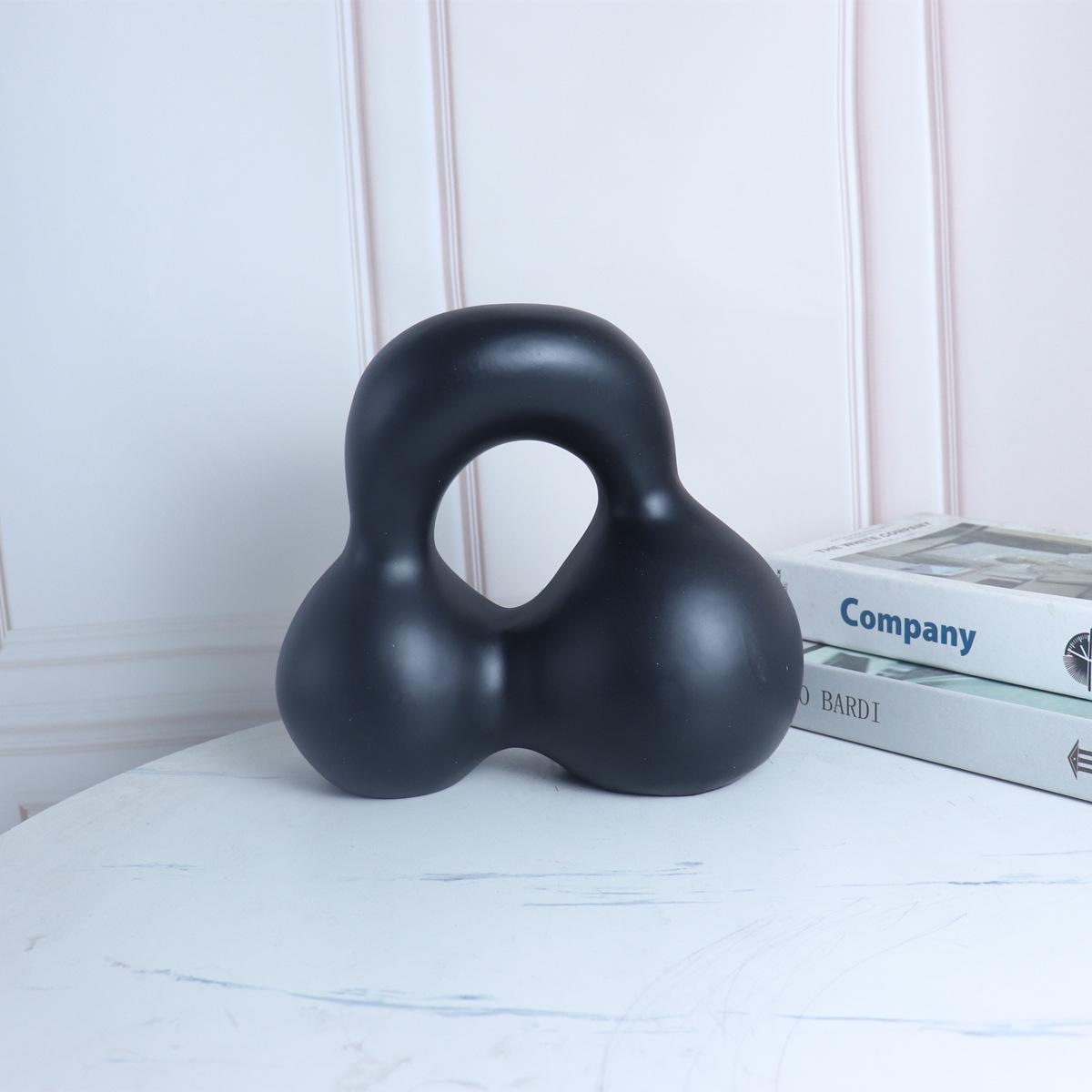 

Nordic Black & White Striped Ornament for Home Decor and Office Display