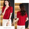 Ice Silk Knittwear Sweater Women's Short Sleeve T-shirt Summer New Loose Slim Versatile Wave Knitted Thin Top S-5XL