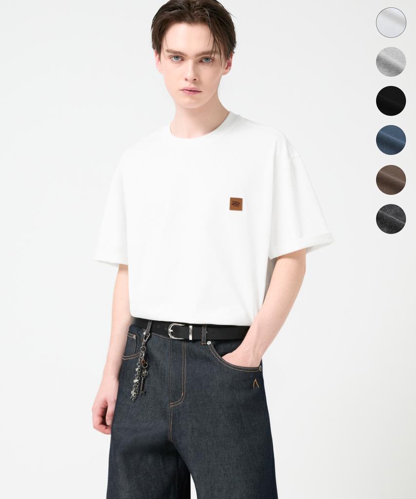 TRILLION Cover Stitch Pigment Short Sleeve T-Shirt_6 Colors (Type B)