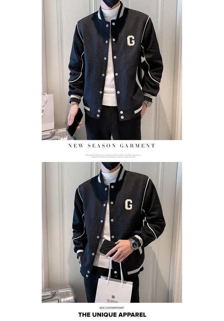 2025 Men's Versatile Baseball Jacket - Casual, Trendy, Youth Workwear for Spring/Autumn