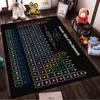Modern Periodic Table of Elements Rug Suitable for use as an anti-slip game mat for living room and bedroom sofas