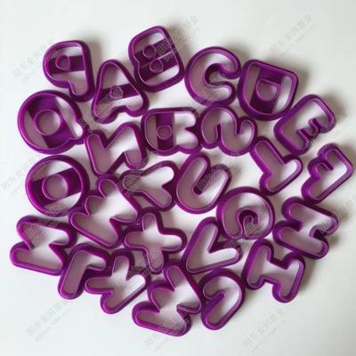 26pcs/set Cute Big Alphabet Letter Plastic Cookie Cutter Fondant Cake Decoration Tool DIY Pastry Baking Cake Press Mold