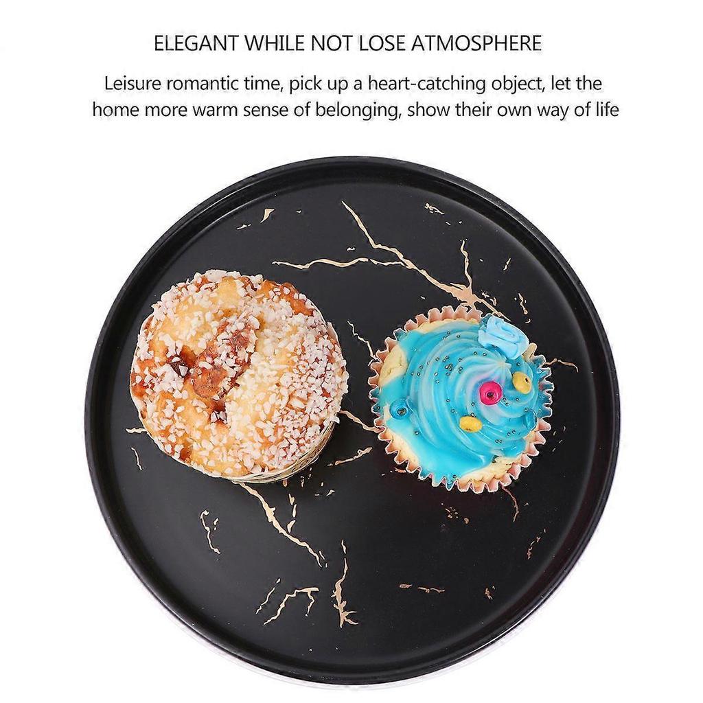 Jewelry Organizer Dish Ceramic Snack Plate Round For Display 20X20X2.2CM 1Pack