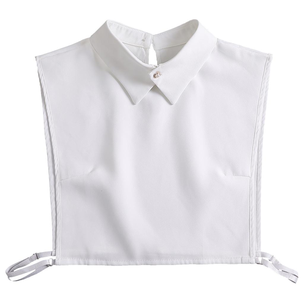 New Ruffle Detachable Collars For Women Tie Vintage White Black Fake Collar Lady Lace False Collar Shirt Lapel Blouse Top Women