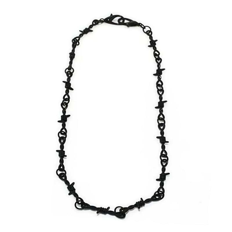Conjunto Moderno de Gargantilla de Espinas y Pulsera de Pinchos: Estilo Minimalista Hip-Hop Punk