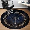 1pc Lord of the Rings Office Round Area Rug, Indoor Mat Suitable For Office, Under Office Chairs Bedroom Living Room Home Decor, Room Deco