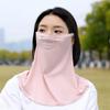 Summer Sunscreen Ice Silk Mask Neck UV Protection Face Cover Sunscreen Face with Brim Outdoor Cycling Sun Protection Hats Caps